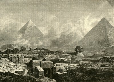 Pyramiderne og Sfinxen, 1890. af Unbekannt