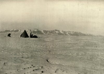 Queen Alexandra Range fotograferet på vej ned ad gletsjeren, c1908, 1909 af Unbekannt