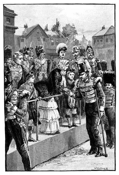Dronningen uddeler Krim-medaljen, Horseguards Parade, London, c1850