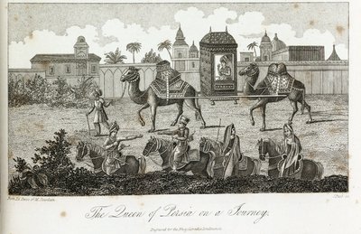 Dronningen af Persien båret af kameler, c 1810-1829 af Unbekannt