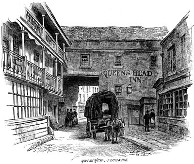 The Queens Head Inn, Southwark, London, 1887 af Unbekannt