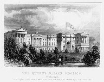 The Queens Palace, Pimlico, London, c1840
