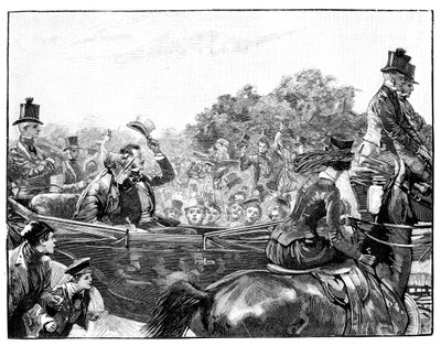 The Queens Reception i Hyde Park, London, c1840