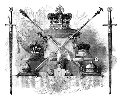 The Regalia of England, c1820 c1895 af Unbekannt
