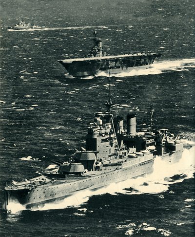 The Renown, the Ark Royal, and the Sheffield, c1939-1941, 1942. af Unbekannt