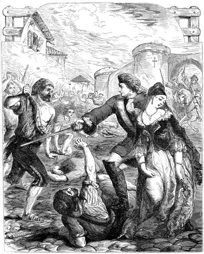 The Rescue of the Duchess of Popoli, 18. århundrede 19. århundrede af Unbekannt