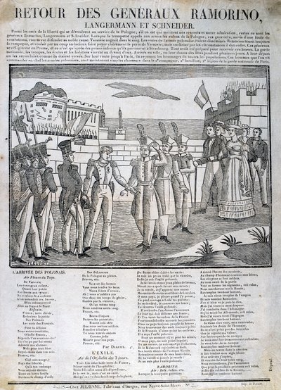 General Ramorinos tilbagevenden, 1831 af Unbekannt