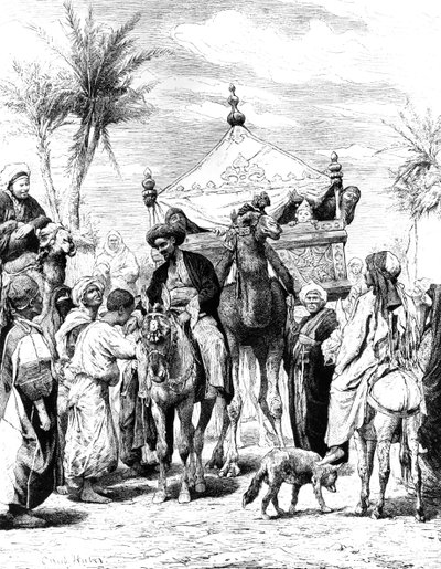 Pilgrimsrejsens tilbagevenden, 1881 af Unbekannt