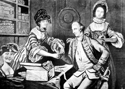 The Rival Milliners, 1770 af Unbekannt
