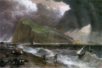 Gibraltarklippen, set fra bugtens side, 20. århundrede af Unbekannt