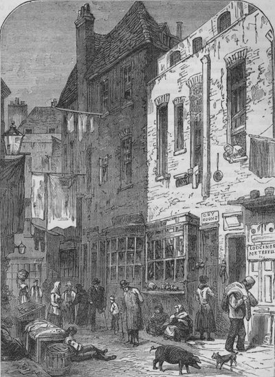 The Rookery of St Giles, London, 1850 1878 af Unbekannt