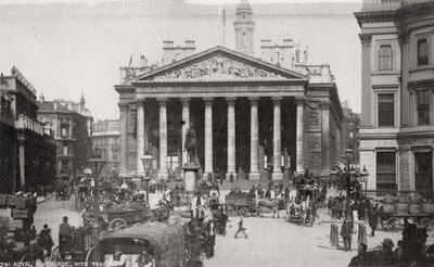 The Royal Exchange, London, slutningen af det 19. eller begyndelsen af det 20. århundrede af Unbekannt