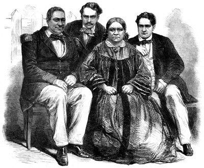 Den kongelige familie på Tahiti, 1864 af Unbekannt