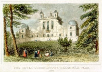 The Royal Greenwich Observatory, Flamsteed House, Greenwich Park, London, c1835 af Unbekannt