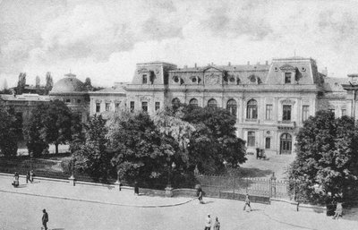 Det kongelige palads i Bukarest, Rumænien, begyndelsen af det 20. århundrede af Unbekannt