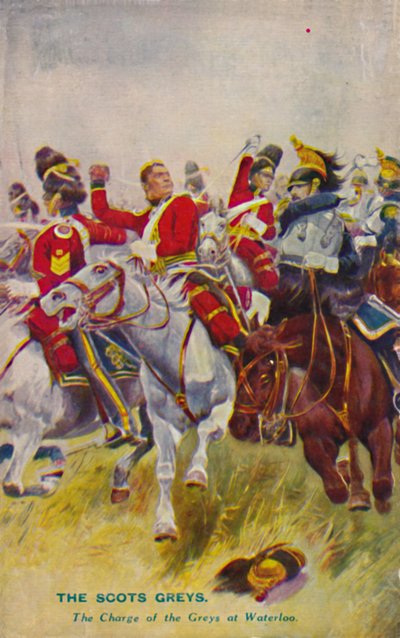 The Royal Scots Greys. The Charge of the Grays at Waterloo, 1815, 1939 af Unbekannt
