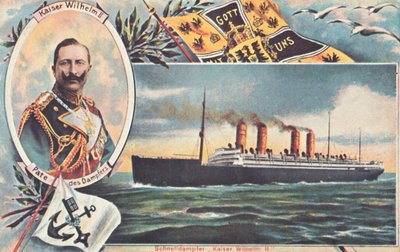 SS Kaiser Wilhelm II, c1910. af Unbekannt
