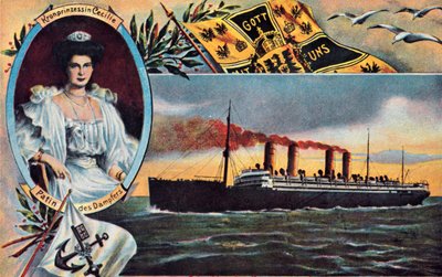 The SS Kronprinzessin Cecilie, c1910. af Unbekannt