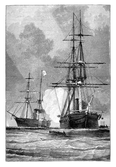 San Jacinto, stopper Trent, 1861 af Unbekannt