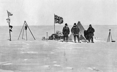 Shackleton-lejren, Antarktis, juledag, 1908 af Unbekannt