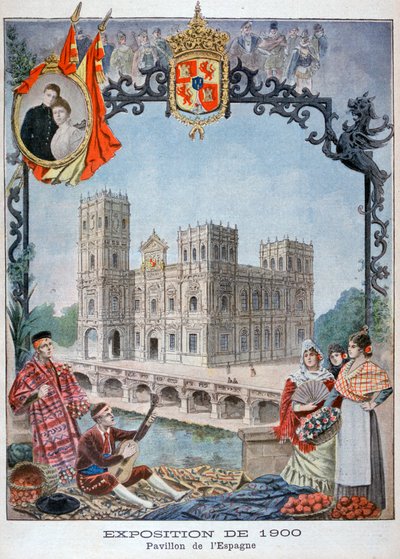 Den spanske pavillon på verdensudstillingen i 1900, Paris, 1900 af Unbekannt
