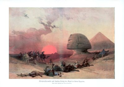 Sfinksen i Giza, Egypten, 1840