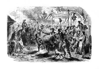 The Stamp Riots of New York, c1765, 1872 af Unbekannt