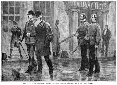 The State of Ireland: Going to Business - en skitse i Westport, Mayo, 1800-tallet af Unbekannt