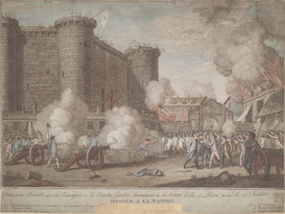Stormningen af Bastillen den 14. juli 1789, 1789 af Unbekannt