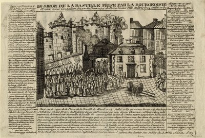 Stormningen af Bastillen den 14. juli 1789, 1789 af Unbekannt