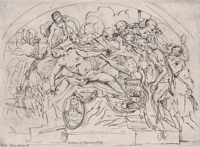 Didos selvmord, 1650-1700. af Unbekannt