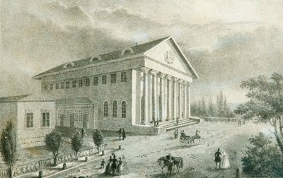 Sommerteatret i Petrovsky Park, Moskva, Rusland, 1840