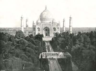 Taj Mahal, Agra, Indien, 1895. af Unbekannt