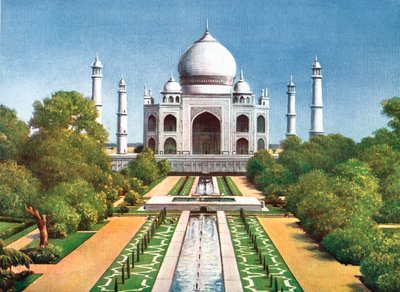 Taj Mahal, Agra, Indien, begyndelsen af det 20. århundrede af Unbekannt