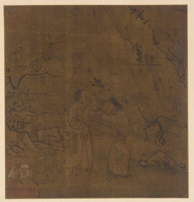 Den tårefulde afsked mellem Su Wu og Li Ling, Ming-dynastiet, 1368-1644. af Unbekannt