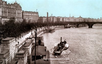 The Thames Embankment, London, begyndelsen af det 20. århundrede af Unbekannt