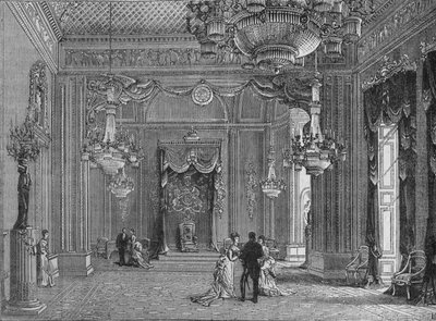 The Throne Room, Buckingham Palace, Westminster, London, c1875 1878 af Unbekannt