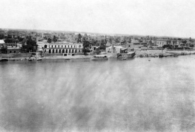 Tigris-floden fra det 31. britiske generelle hospital, Bagdad, Mesopotamien, WWI, 1918 af Unbekannt