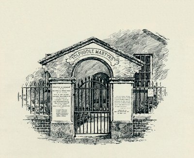 Tolpuddle Memorial ved Tolpuddle Methodist Chapel, 1934 af Unbekannt