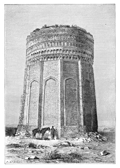 Tårnet i Meimandan, Persien, Iran, 1895 af Unbekannt