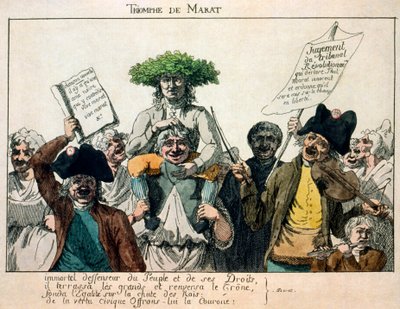 Marats triumf, 1793 af Unbekannt