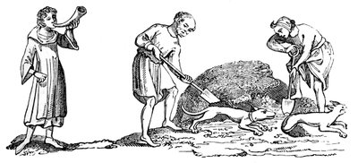 The Unearthing of a Fox, 1300-tallet, 1833 af Unbekannt