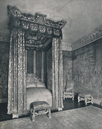 De venetianske ambassadører Rom i Knole. Sengestedet lavet til James I, The Chair and Taburs of the af Unbekannt