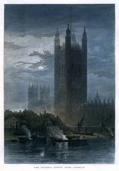 Victoria Tower, fra Lambeth af Unbekannt