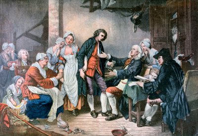 Landsbyforlovelsen, 1892 af Unbekannt