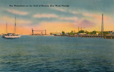 The Waterfront på den Mexicanske Golf, Key West, Florida, c1940