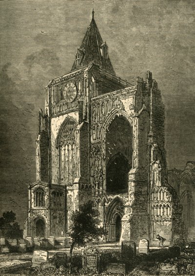 Vestfronten, Crowland Abbey, 1898. af Unbekannt