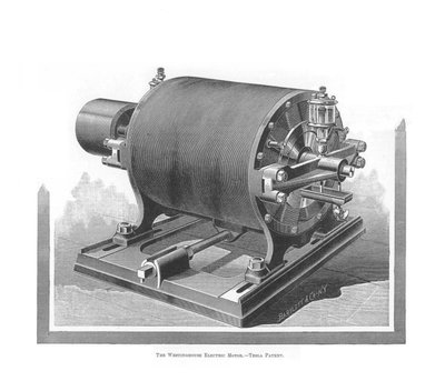 The Westinghouse Alternating Current Motor af Nikola Tesla, 1888-1889 af Unbekannt