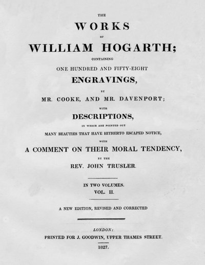 The Works of William Hogarth, bind II, 1827. af Unbekannt