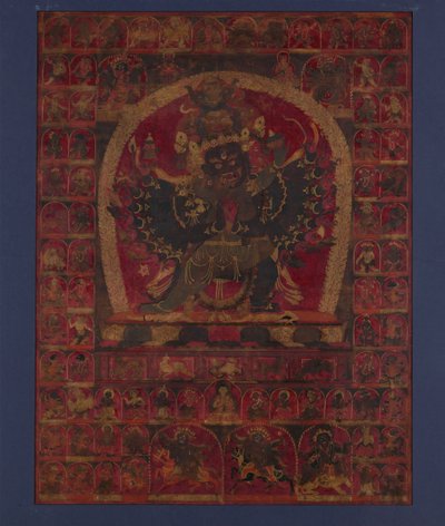 The Wrathful Bon Deity Walse Ngampa, en af de fem fæstningsmeditationsguder, tidligt i det 15. århundrede. af Unbekannt